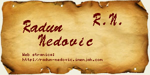 Radun Nedović vizit kartica